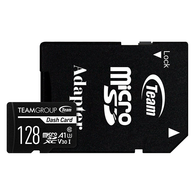 Dash Micro SDXC UHS-I U3 V30 A1 Memory Card 128GB with 1 Adapter