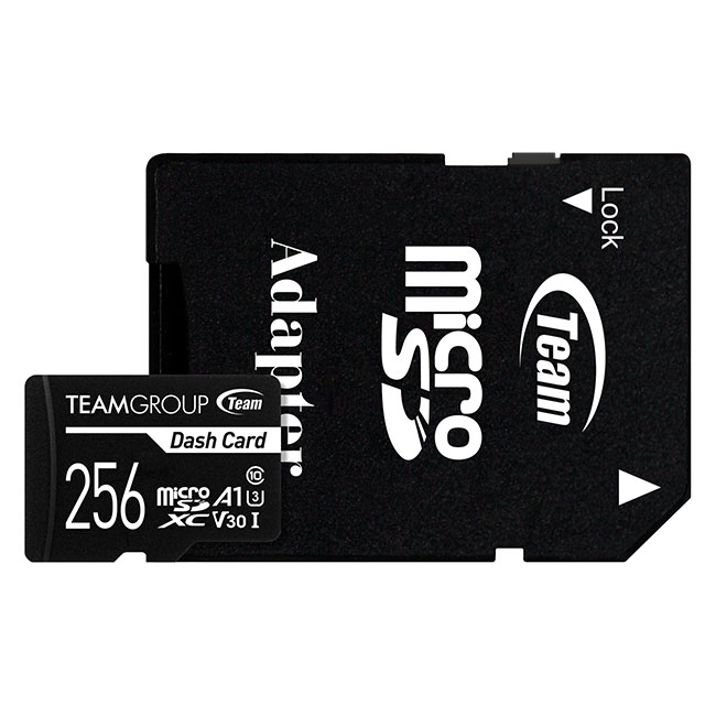 Dash Micro SDXC UHS-I U3 V30 A1 Memory Card 256GB with 1 Adapter