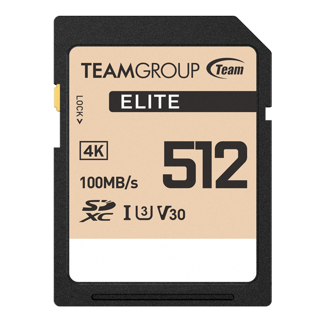 ELITE SDXC UHS-I U3 V30 Memory Card 512GB