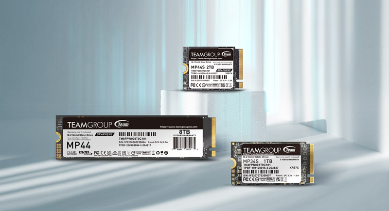 TEAMGROUP Announces the MP44, MP44S, and MP34S M.2 SSDs, Coming in Multiple Sizes for Maximum Support